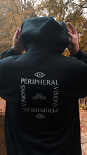 Load image into Gallery viewer, Peripheral Visons Eyes + Backpiece Hoodie | Black / Bordeaux