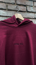 Load image into Gallery viewer, I Feel You Hoodie Bordeaux/White
