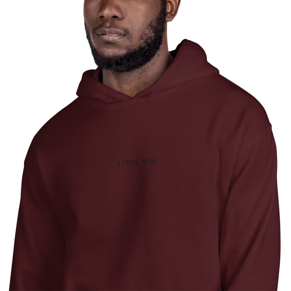 I Feel You Hoodie Bordeaux/White